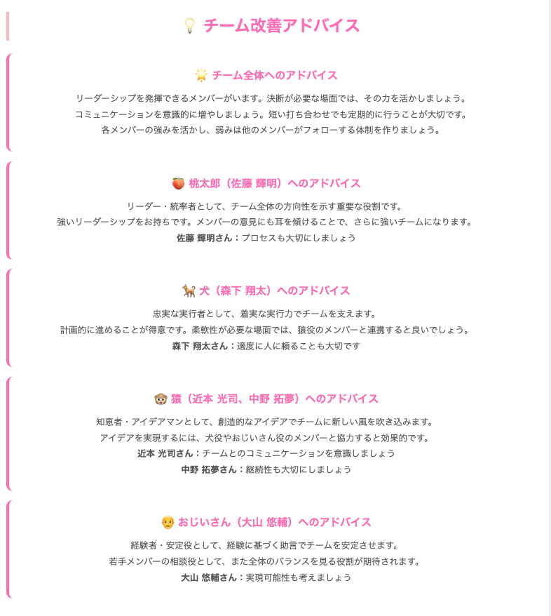 mocoの桃太郎チーム編成診断 改善アドバイス